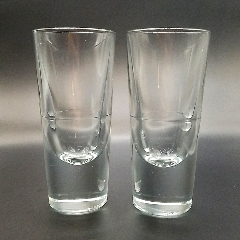 Vintage 1980s Weighted Shot Glasses  Carlo Moretti Set of 2 Made in Italy